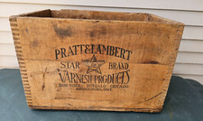 Caixa de caixa de madeira para produtos de verniz da marca Pratt & Lambert Star comprar usado  Enviando para Brazil