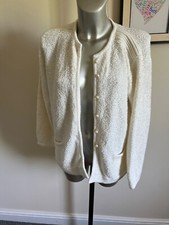 Cream boucle cardigan for sale  LLANDRINDOD WELLS