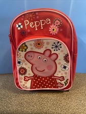 Usado, Mini Mochila Peppa Pig 12" Viagem Infantil Pré-escola 2 Bolsos Zíper comprar usado  Enviando para Brazil