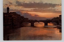 Cartão postal Florença Itália pôr do sol no rio Arno cênico vintage 177 Innocenti década de 1960 comprar usado  Enviando para Brazil