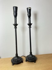 Pair black metal for sale  WREXHAM