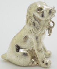 Vintage Italiano Plata de Ley Raro Cachorro Colgante Figura 925 Arezzo 1980s comprar usado  Enviando para Brazil
