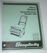 Simplicity 350 snow for sale  Elizabeth