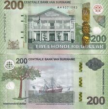 Suriname 200 dólares 2024 P 166A novo barco de pesca UNC SEM RESERVA comprar usado  Enviando para Brazil