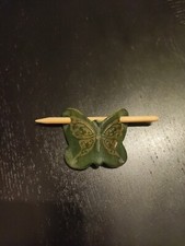Haarspange leder schmetterling gebraucht kaufen  Ostrhauderfehn