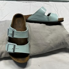 Chinelo Birkenstock Arizona Kids 33 couro envernizado surf verde perfeito praia , usado comprar usado  Enviando para Brazil