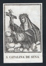 Gravado antiguo religioso Santa Catalina Siena gravura gravura antiga comprar usado Gravado antiguo religioso Santa Catalina Siena gravura gravura antiga comprar usado  Enviando para Brazil