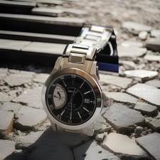 seiko premier cinético acionamento direto TODO o aço da caixa à pulseira comprar usado  Enviando para Brazil
