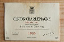 étiquette corton charlemagne d'occasion  Saint-Just-de-Claix