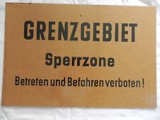 Schild grenze grenzgebiet gebraucht kaufen  Denkte