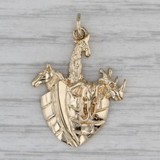 Pingente Arca de Noé ouro amarelo 10k amuleto animais em barco joias religiosas comprar usado  Enviando para Brazil