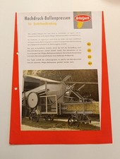 Riginal prospekt welger gebraucht kaufen  Eschach