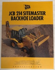 Retroescavadeira Vintage 1991 JCB Dealer Folheto de Vendas 214 Sitemaster comprar usado  Enviando para Brazil