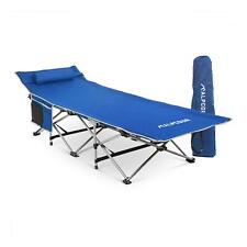 Berço de acampamento dobrável Alpcour luxo cama dobrável com travesseiro azul resistente comprar usado  Enviando para Brazil
