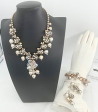 Vintage Juliana D&E-Cha Cha Colar de Contas de Vidro Strass-Pulseira-Brinco-Conjunto, usado comprar usado  Enviando para Brazil