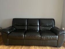 Dfs black leather for sale  MANCHESTER