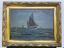 Pintura a óleo marítima pintor marinho navios à vela no mar Báltico comprar usado  Enviando para Brazil