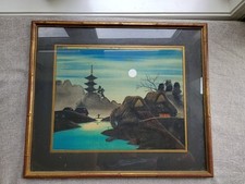 Vintage japanese painting for sale  Salisbury