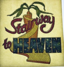 Original Vintage Stairway To Heaven Led Zeppelin Erva Daninha Glitter Ferro Na Transferência comprar usado  Enviando para Brazil
