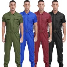Macacão Dungarees masculino à prova de poeira manga curta macacão com cinto comprar usado  Enviando para Brazil