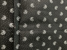Lindo tecido vintage de algodão francês com estampa preto e branco comprar usado  Enviando para Brazil