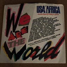 USA for Africa 45RPM “We Are the World” 1985 80s Pop Rock Supergroup 7” Vinyl  comprar usado  Enviando para Brazil