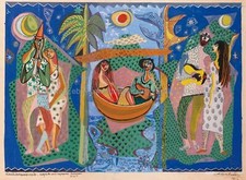 Pintor brasileiro Emiliano di Cavalcanti arte FLAUTA CAVAQUINHO VIOLAO (ESTUDO) comprar usado  Enviando para Brazil