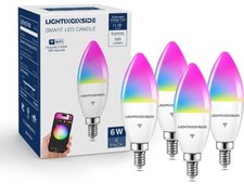 Usado, Candelabro inteligente lâmpadas LED 60 watts equivalente, 500LM 6W, E12 lâmpada LED compatível... comprar usado  Enviando para Brazil