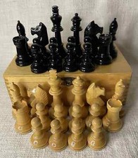 BK Bayerwald Holz Schachfiguren lackiert König 95mm in Holzkassette comprar usado  Enviando para Brazil