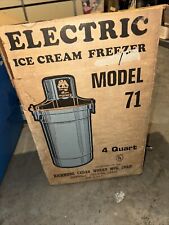 Freezer elétrico de sorvete modelo 71 amêndoa Richmond cedro funciona máquina de 4 quartos  comprar usado  Enviando para Brazil