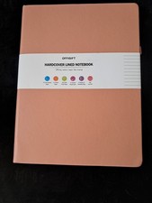 Caderno forrado com réguas universitárias de capa dura rosa com 2 marcadores coloridos comprar usado  Enviando para Brazil