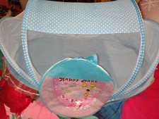 Cama de bebê portátil mosquiteiro infantil barraca sombra verão bolinhas azuis  comprar usado  Enviando para Brazil