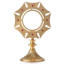 Ostensorio ottone pietre usato  Italia