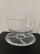 Footed glass trifle for sale  BASILDON