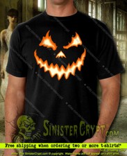 Halloween Pumpkin Spooky Face t-shirt, Jack o'lantern Costume, Small to 6XL comprar usado  Enviando para Brazil