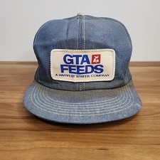 Boné vintage GTA Seeds denim K-Products Snapback chapéu azul Harvest States Company comprar usado  Enviando para Brazil