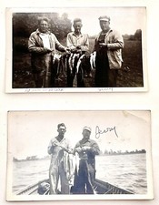 Fotos vintage masculinas com cordas de bass crappie lago, barco e terra de peixes grandes anos 1940-50 comprar usado  Enviando para Brazil