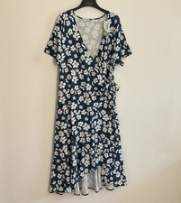Vestido Lands End Feminino Floral Verde Branco Plus Size 2X, usado comprar usado  Enviando para Brazil