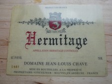 étiquette vin plastifié Hermitage domaine Jean Louis Chave wine label Rhone comprar usado étiquette vin plastifié Hermitage domaine Jean Louis Chave wine label Rhone comprar usado  Enviando para Brazil