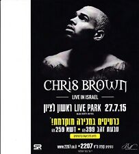 CHRIS BROWN LIVE TEL AVIV 2015 MINI PÔSTER PANFLETO HEBRAICO ISRAEL comprar usado  Enviando para Brazil