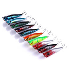 Usado, Lote de 10 peças de iscas de pesca popper 9cm/12g isca de água superior isca artificial para robalo EUA comprar usado  Enviando para Brazil