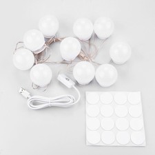 Kit de luzes de espelho de vaidade LED estilo Hollywood com 10 lâmpadas reguláveis E comprar usado  Enviando para Brazil