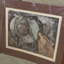portrait wolf indian for sale portrait wolf indian for sale Vail