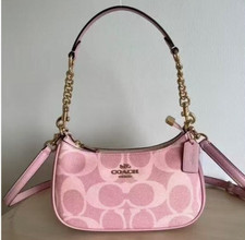 NOVA BOLSA DE OMBRO COACH Teri em lona exclusiva/ouro/pó rosa nova CAL51 comprar usado NOVA BOLSA DE OMBRO COACH Teri em lona exclusiva/ouro/pó rosa nova CAL51 comprar usado  Enviando para Brazil