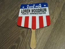 Voto de ventilador manual vintage para Loren Woodrum administrador público comprar usado  Enviando para Brazil