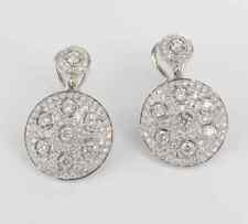 Usado, Brincos folheados a ouro branco 18K 2,45 ct moissanita cluster gota halo fecho ômega comprar usado  Enviando para Brazil
