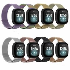 Pulseira magnética milanesa aço inoxidável pulseira de relógio Fitbit Sense / Versa 3 comprar usado  Enviando para Brazil