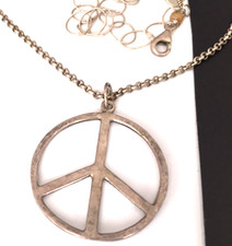 Usado, GRANDE Colar Antigo MARCADO 925 PRATA ESTERLINA Corrente Pingente de Paz Lote Y comprar usado Usado, GRANDE Colar Antigo MARCADO 925 PRATA ESTERLINA Corrente Pingente de Paz Lote Y comprar usado  Enviando para Brazil