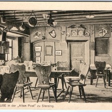 Cadeiras rústicas c1920s Sterzing, Áustria cartão postal quarto guilda poste antigo hotel A373 comprar usado  Enviando para Brazil