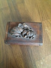 Elephant trinket wooden for sale  OLDBURY